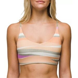 Prana Swimwear Top Womens Medium Willow Falls Reversible Top in Waves Orange
